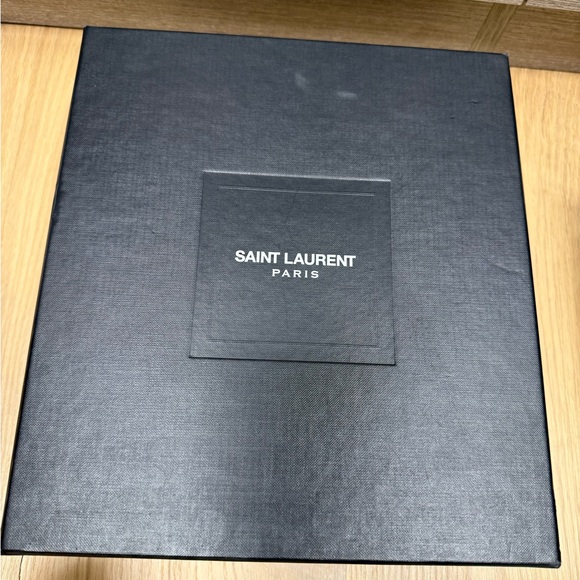 YSL sz 7.5 tribute black patent leather platform sandal - Picture 2 of 12